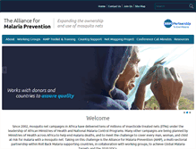 Tablet Screenshot of allianceformalariaprevention.com